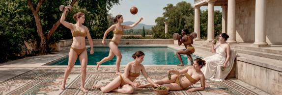 In gymnasio Romano feminae iam musculaturam exercebant – vide musivum Villae del Casale